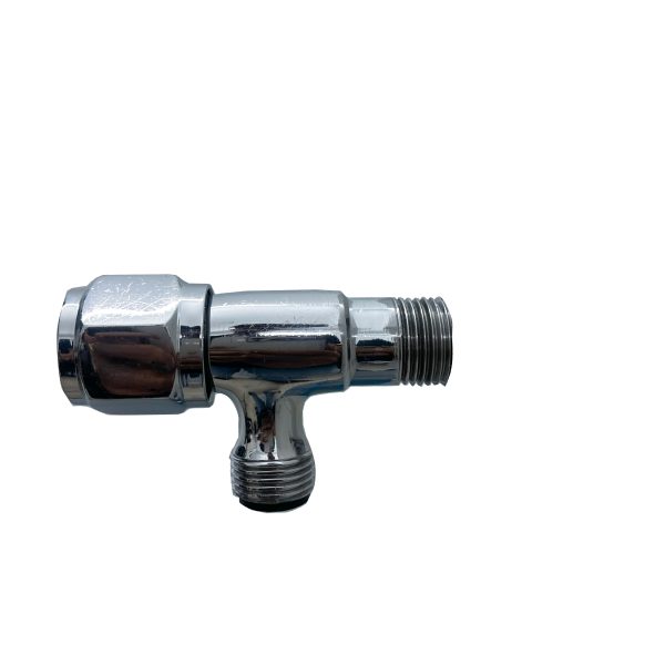 Sanatary Matal 100% Metal টি-ভাল্ভ / Stop Cock – Chrome Finish, Long-Lasting Water Control Valve