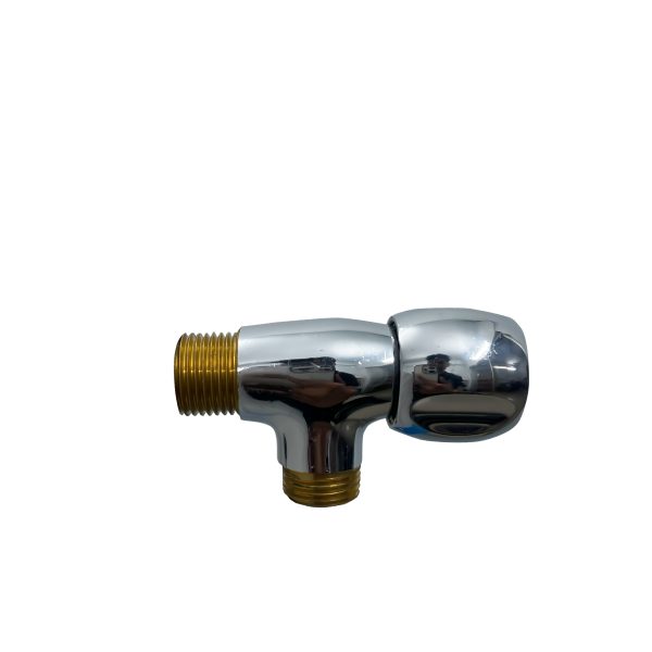 Sanatary Matal 100% Metal এ্যাঙ্গেল স্টপ কক – Chrome Finish Brass Thread, Premium Water Control Valve