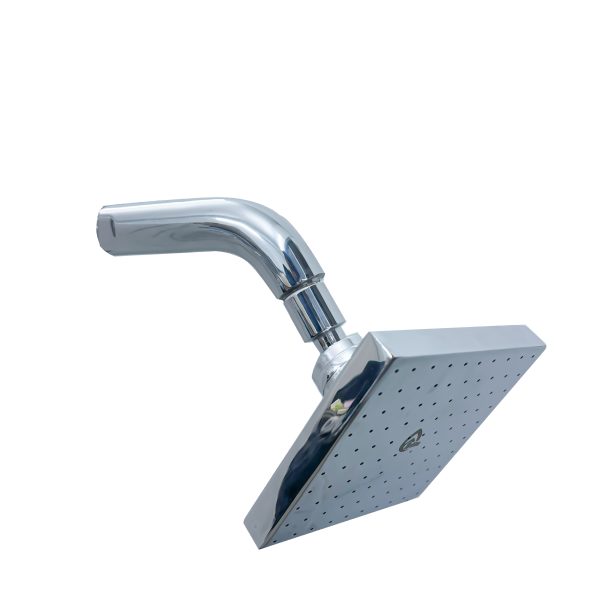 Sanatary Matal 100% Metal Square Shower Head with Adjustable Chrome Arm – High Flow Rain Shower Set